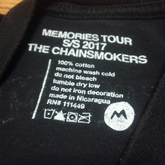 🎶⛓️🚬 Chainsmokers Tour Concert Shirt Memories - Picture 3 of 12